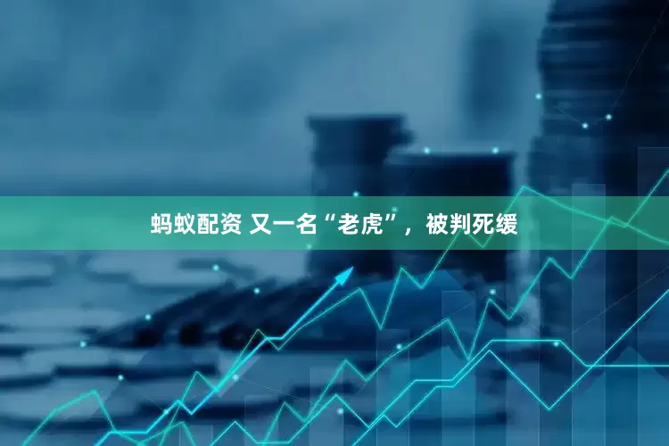 蚂蚁配资 又一名“老虎”，被判死缓