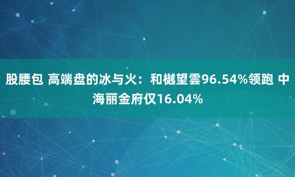 股腰包 高端盘的冰与火：和樾望雲96.54%领跑 中海丽金府仅16.04%