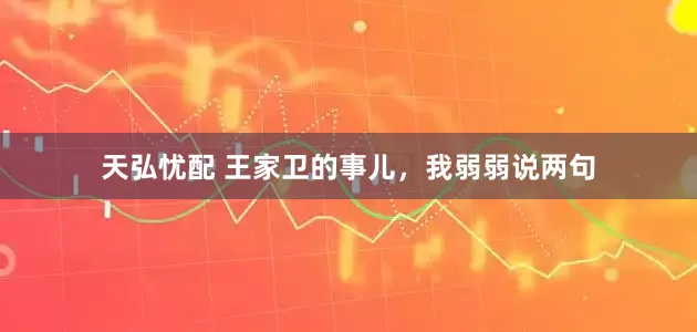 天弘忧配 王家卫的事儿，我弱弱说两句